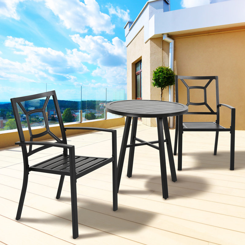 Wrought Studio Mabry 3 Piece Bistro Set Wayfair
